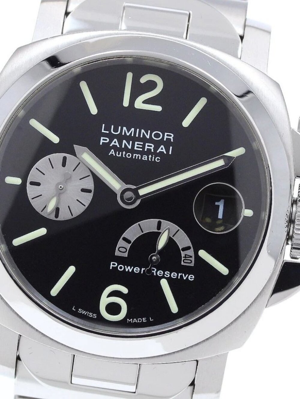 PANERAI Luminor PAM00125 power reserve black Dial Automatic Men's Watch_910483